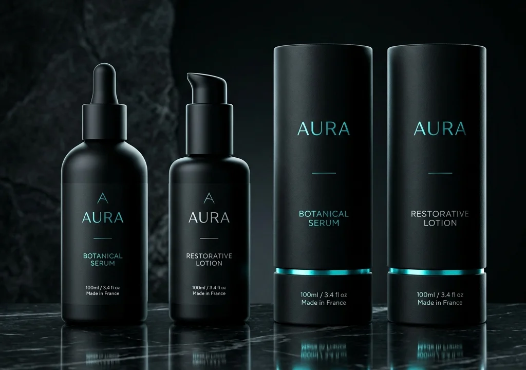 Aura premium packaging product photography