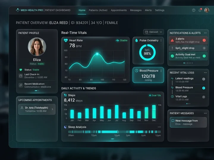 Redesigned website interface on multiple screens