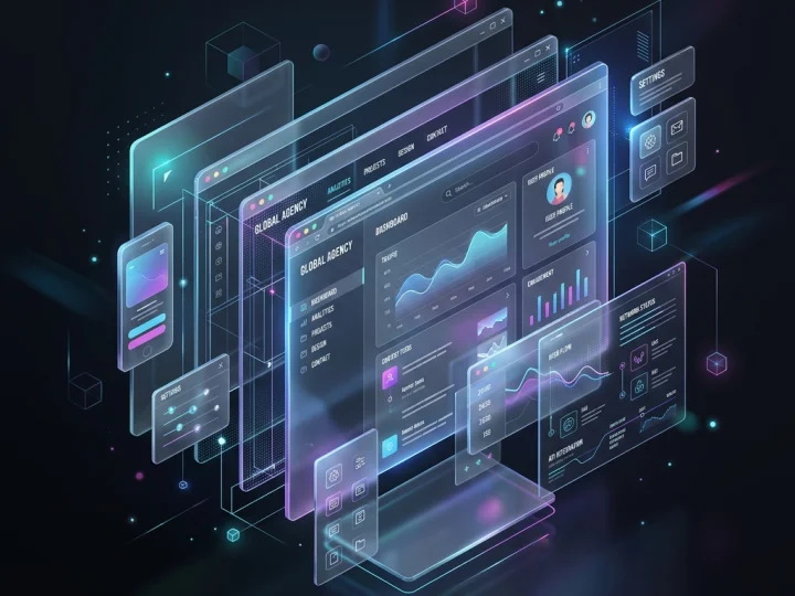 Custom website design shown across devices
